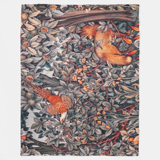 GRIECHENLAND, WALDTIERE Fasane, Rotfuchs Fleecedecke (Vorderseite)