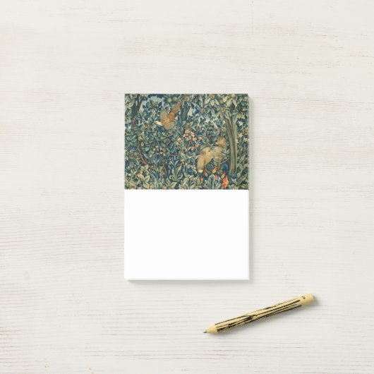 GRIECHENLAND, WALDTIERE, FLEISCH, Pheasant, grüne Post-it Klebezettel (Auf Schreibtisch)