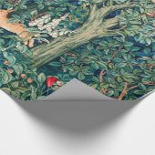 GRIECHENLAND, WALDTIERE Hares, grüne Blüte Geschenkpapier (Ecke)