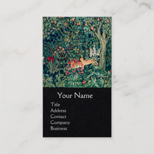 GRIECHENLAND, WALDTIERE Hares, grüne Blüte Visitenkarte (Vorderseite)