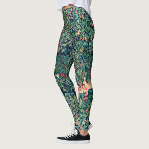 GRIECHENLAND, WALDTIERE Hasen Grüne Blüte Leggings