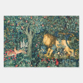 GRIECHENLAND,WALDTIERE Lion, Hares und Fox Geschenkpapier Set (Vorderseite 2)