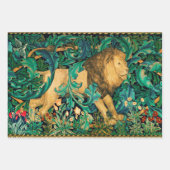 GRIECHENLAND,WALDTIERE Lion, Hares und Fox Geschenkpapier Set (Vorderseite)