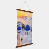 Griechenland Wandteppich Mit Holzrahmen (Gewinkelt)