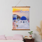 Griechenland Wandteppich Mit Holzrahmen (Schlafzimmer)