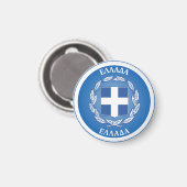 Griechenland-Wappen-Circle-Form Magnet (Vorderseite/Rückseite)
