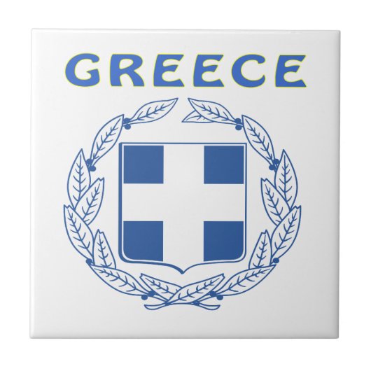 GRIECHENLAND-Wappen Fliese (Vorderseite)