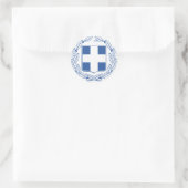 Griechenland Wappen GR Runder Aufkleber (Tasche)