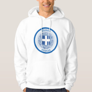 Griechenland Wappen Kreisform Hoodie