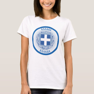 Griechenland Wappen Kreisform T-Shirt