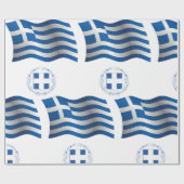 Griechenland - Wappenflagge Geschenkpapier (Flach)