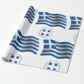 Griechenland - Wappenflagge Geschenkpapier (Ungerollt)