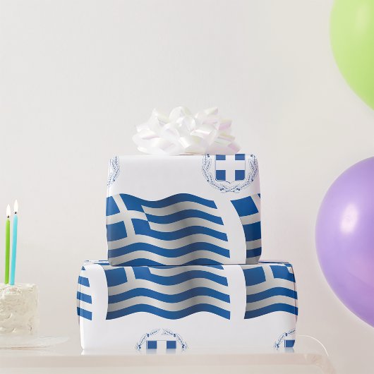 Griechenland - Wappenflagge Geschenkpapier