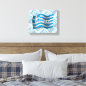 Griechenland Wave Flag Leinwanddruck (Insitu (Schlafzimmer))