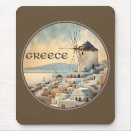 Griechenland Windmühlen von Mykonos Mousepad