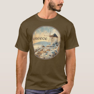 Griechenland Windmühlen von Mykonos T-Shirt