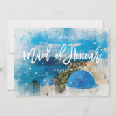 Griechenland wird mein Vorschlag für eine Trauzeug Dankeskarte (Vorderseite)