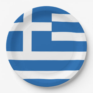 Griechenlandflagge Pappteller