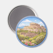 Griechenlands Akropolis Magnet (Vorderseite/Rückseite)