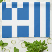 Griechenlands Flagge Geschirrtuch (Gefaltet)