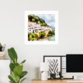 GRIECHENLANDSCHAFT GRIECHENLANDSCHAFT WASSERFARBE POSTER (Heimbüro)