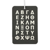 Griechisch Alphabet Air Freshener Autolufterfrischer (Vorderseite)