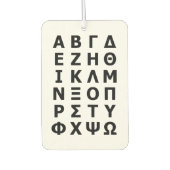 Griechisch Alphabet Autolufterfrischer (Vorderseite)