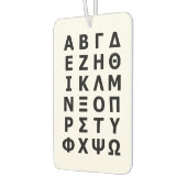 Griechisch Alphabet Autolufterfrischer (Links)