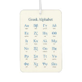 Griechisch Alphabet Autolufterfrischer (Vorderseite)