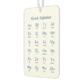 Griechisch Alphabet Autolufterfrischer (Links)