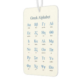 Griechisch Alphabet Autolufterfrischer