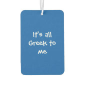 Griechisch Alphabet Autolufterfrischer (Rückseite)