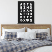 Griechisch Alphabet Canvas Print Leinwanddruck (Insitu (Schlafzimmer))