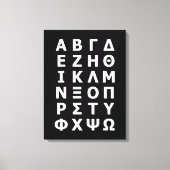 Griechisch Alphabet Canvas Print Leinwanddruck (Vorderseite)
