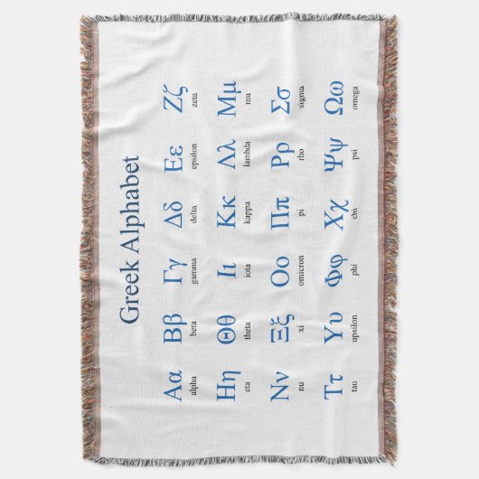 Griechisch Alphabet Decke (Vorderseite Vertikal)