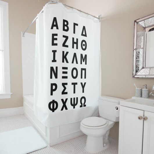 Griechisch Alphabet Duschvorhang (Beispiel)