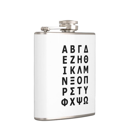 Griechisch Alphabet Flachmann (Rechts)