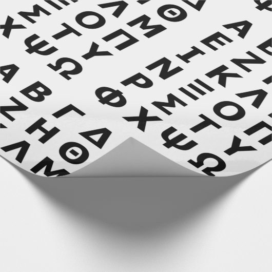 Griechisch Alphabet Geschenkpapier (Ecke)