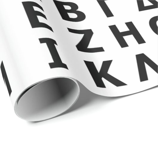 Griechisch Alphabet Geschenkpapier (Rolleneckpunkt)
