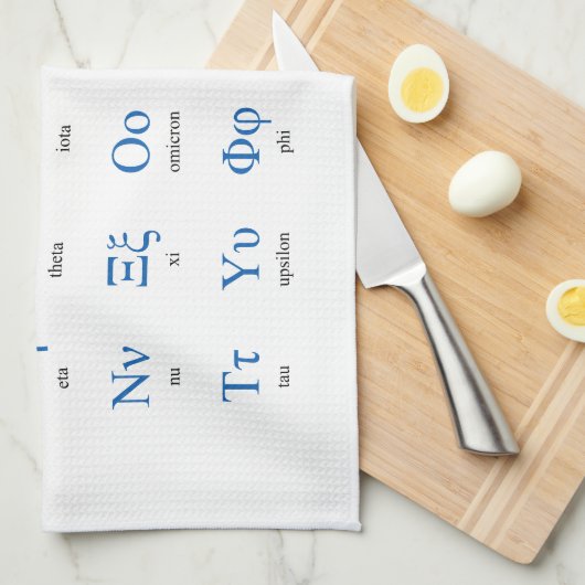 Griechisch Alphabet Geschirrtuch (Viertel Falte)