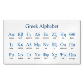 Griechisch Alphabet Horizontal Magnetkartenpaket m Magnetische Visitenkarte (Vorderseite)