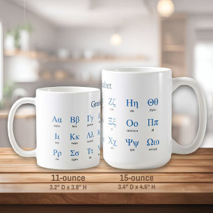 Griechisch Alphabet Kaffeetasse