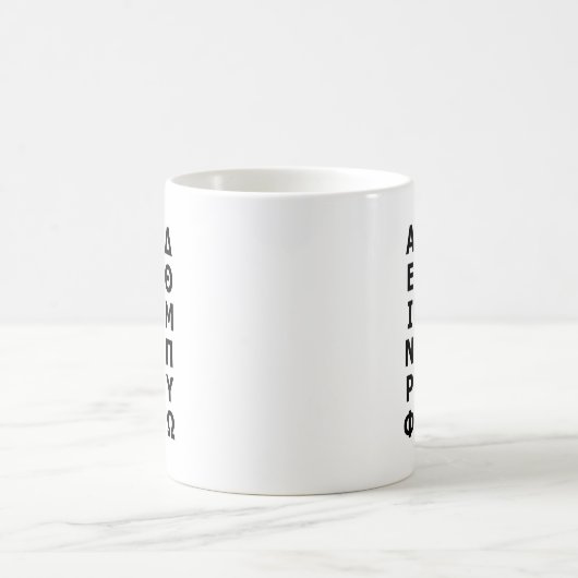 Griechisch Alphabet Kaffeetasse (Mittel)