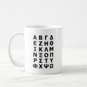 Griechisch Alphabet Kaffeetasse (Links)
