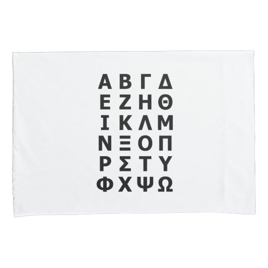 Griechisch Alphabet Kissenbezug (Vorderseite-Rechts)