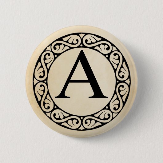 Griechisch Alphabet Letter Alpha Button (Vorderseite)