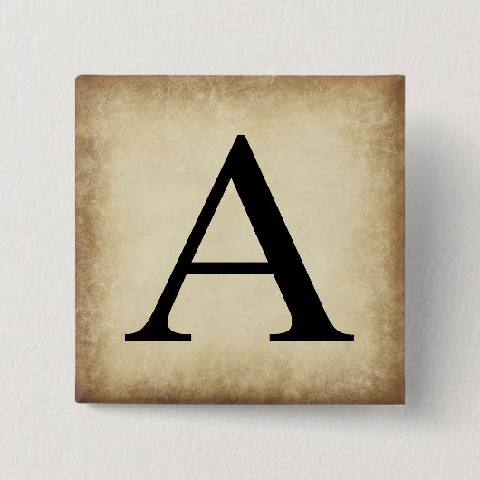 Griechisch Alphabet Letter Alpha Button (Vorderseite)