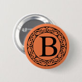 Griechisch Alphabet Letter Beta Button (Vorne & Hinten)