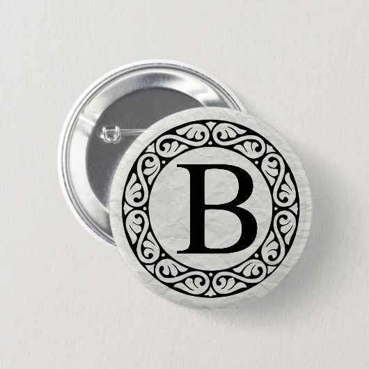 Griechisch Alphabet Letter Beta Button (Vorne & Hinten)