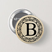 Griechisch Alphabet Letter Beta Button (Vorne & Hinten)